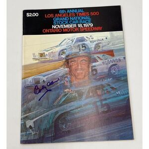 Bobby Allison Signed  Program Vintage 1979 Los Angeles Times 500 Stock Car Race